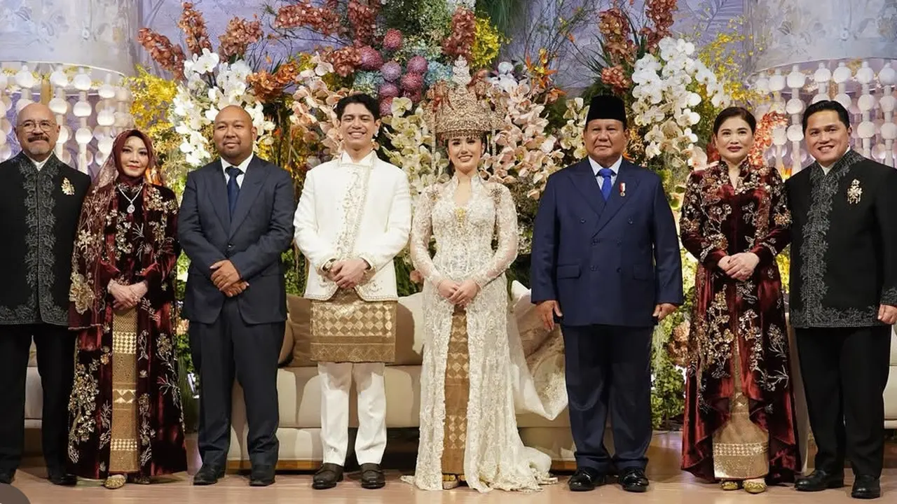 Penampilan Putri Ketiga Erick Thohir, Magisha Afryea saat menikah. [@erickthohir]