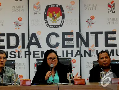 Komisi Pemilihan Umum menggelar konferensi pers terkait e-voting, Jakarta, Jumat (7/11/2014) (Liputan6.com/Faisal R Syam)