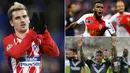 Berikut ini kabar transfer yang mewarnai sejumlah media Eropa pada Senin, (22/1/2018). Antoine Griezmann buka peluang ke Real Madrid, Barcelona mengincar wonderkid AS Monaco, Thomas Lemar. (Kolase foto-foto dari AFP)