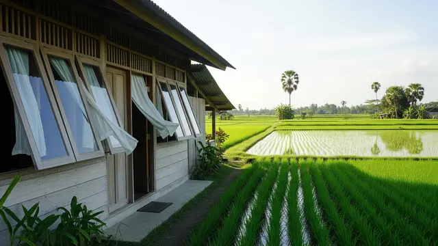 12 Inspirasi Rumah Desa dengan Jendela Lebar, Desain Modern Menyatu dengan Alam