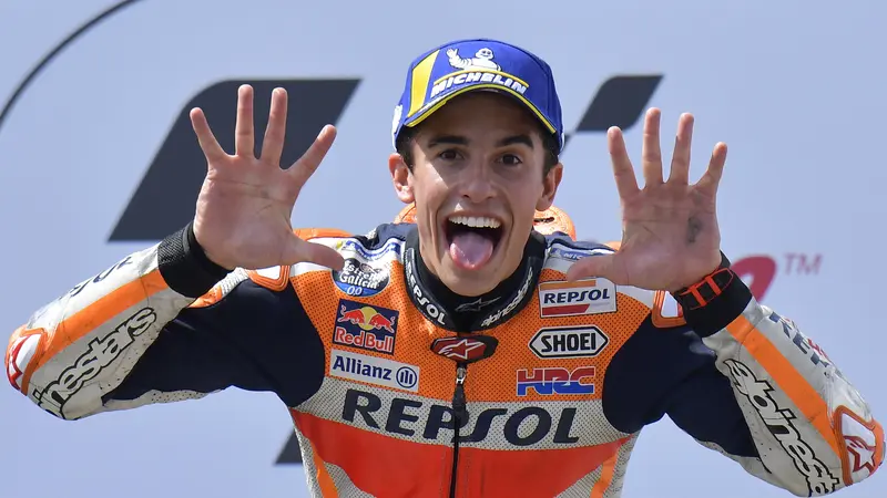 Selebrasi Nyeleneh Marc Marquez di MotoGP