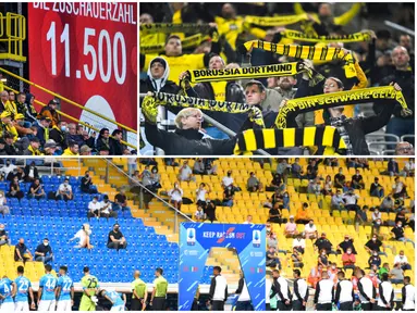 Sejumlah liga top Eropa mulai mengijinkan para suporter untuk menonton langsung pertandingan di Stadion. Berikut penampakannya.