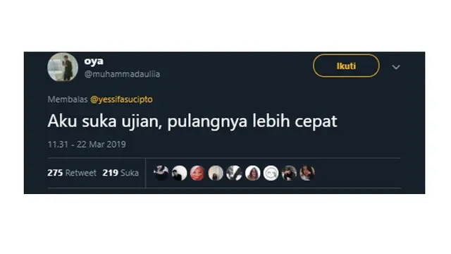 Komentar Maudy (Sumber: twitter/muhammadauliia)