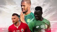 Liga 1 - Marko Simic, David da Silva, Ezechiel N'Douassel (Bola.com/Adreanus Titus)