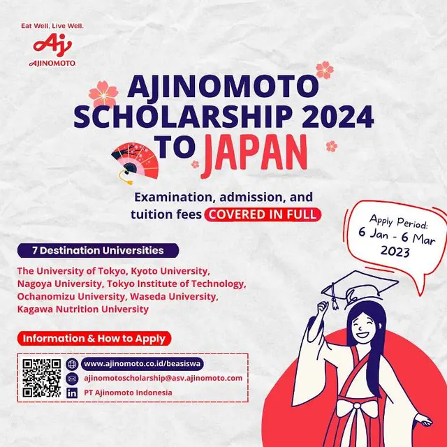 Raih Mimpi Master Program di Jepang Bersama Ajinomoto, Apa Persyaratannya?