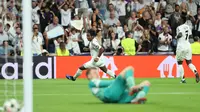 Pada masa tambahan waktu atau pada menit ke-90+5, Endrick berhasil menambah gol kemenangan Real Madrid atas Stuttgart. (Thomas COEX/AFP)