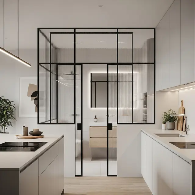 Dapur Minimalis Dekat Kamar Mandi (Gemini AI)