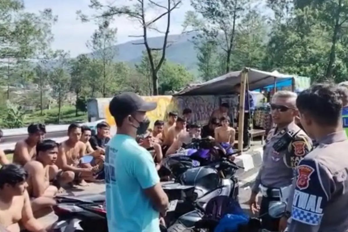 Puluhan Anggota Klub Motor Terjaring Polisi di Puncak Bogor