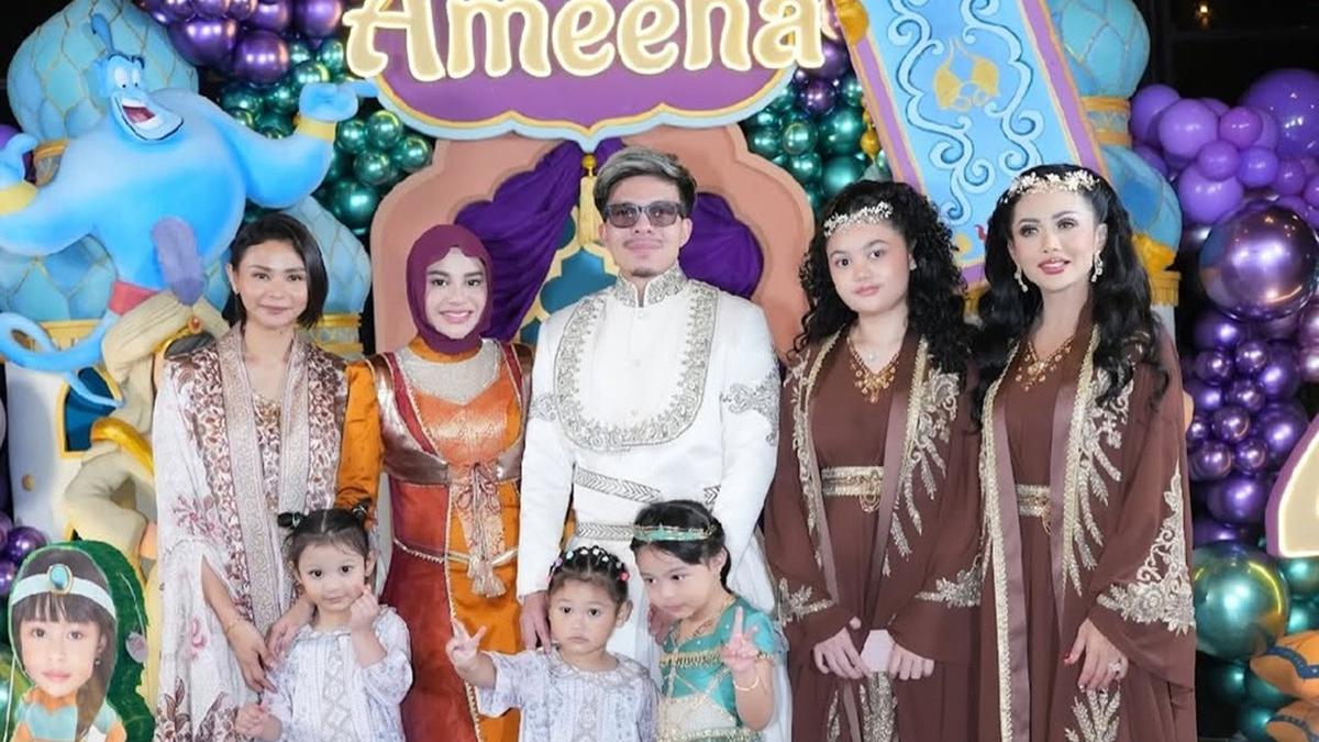 Potret Amora Lemos di Perayaan Ultah Ameena, Cantik dengan Busana Serba Cokelat