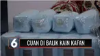 Terdampak pandemi Covid-19, seorang pengusaha travel dan makanan, Edwin Miftahudin, asal Bandung, Jawa Barat, banting setir berbisnis kain kafan. Uniknya, kain kafan yang ditawarkan yaitu paket kain kafan premium.