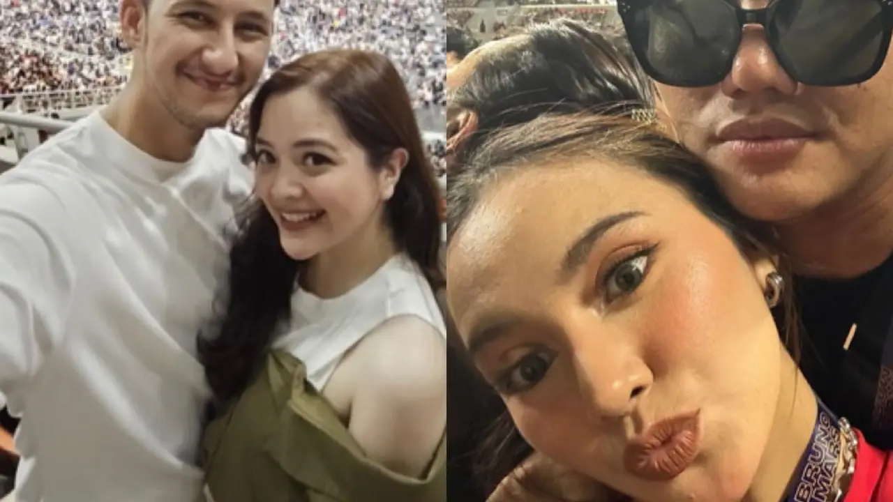 Gaya Artis Nonton Konser Bruno Mars Bersama Pasangan