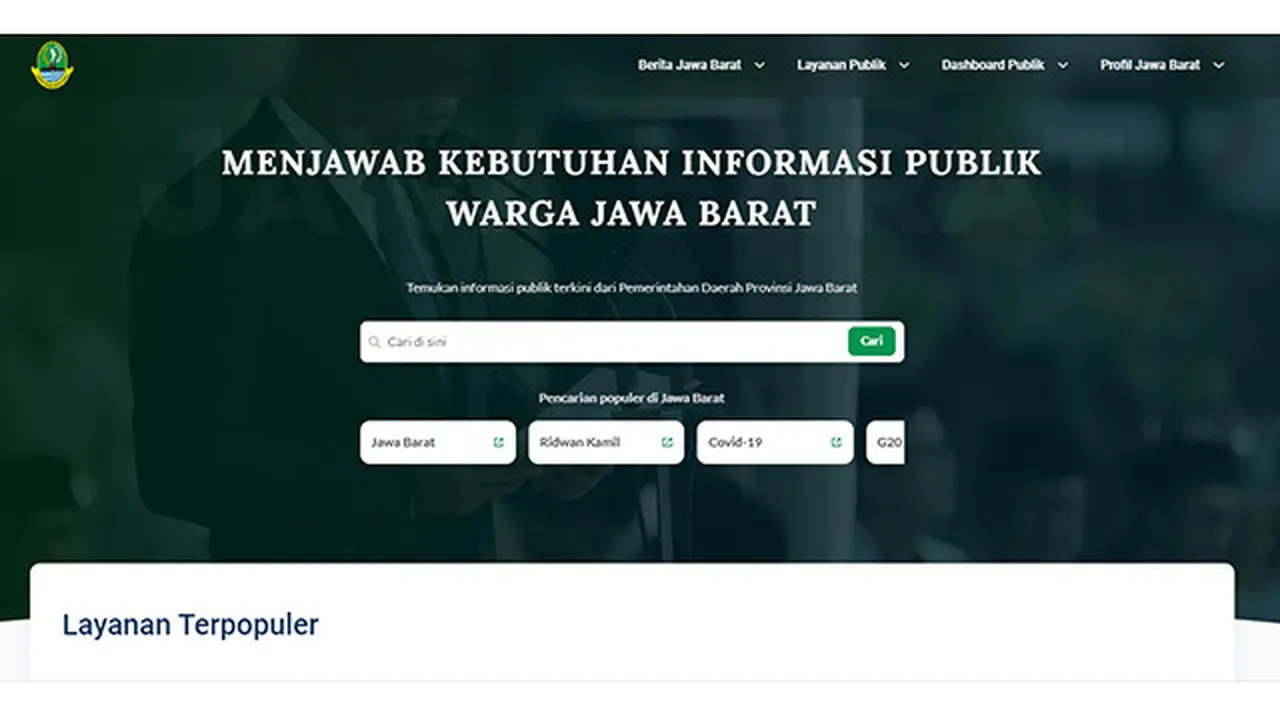 Versi Baru Website Pemprov Jabar, Akses Info Layanan Publik dan Berita Daerah Makin Mudah