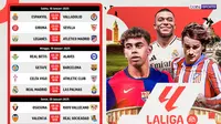 Jadwal pertandingan La Liga 2024/25 pada matchweek ke 20 di Vidio. (sum. doc. vidio.com)