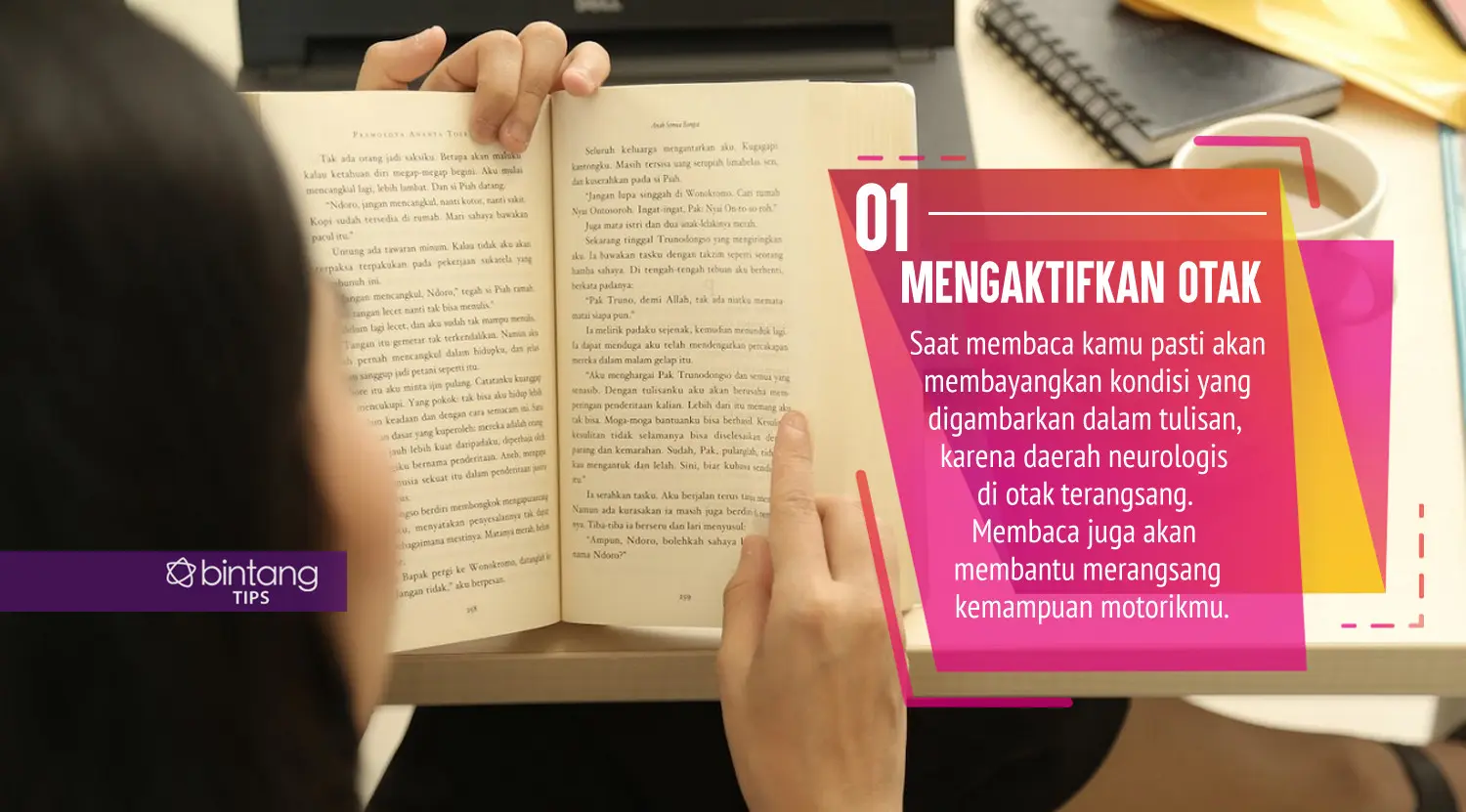 Ternyata membaca juga bermanfaat untuk kesehatan. (Foto: Daniel Kampua, Digital Imaging: Nurman Abdul Hakim/Bintang.com)
