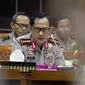 Di depan Pansus RUU Terorisme DPR, Kapolri Jenderal Tito Karnavian memaparkan soal perkembangan paham radikal di Indonesia dan cara menangani aksi teror yang tepat pada era reformasi, Senayan, Jakarta, Rabu (31/8). (Liputan6.com/Johan Tallo)