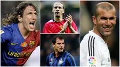 Berikut ini para pemain legendaris bernomor punggung lima terbaik sepanjang masa. Ada Rio Ferdinand, Zinedine Zidane dan Carles Puyol. (Foto Kolase AP dan AFP)