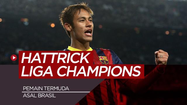 Berita video pemain Brasil termuda yang cetak hattrick di Liga Champions.