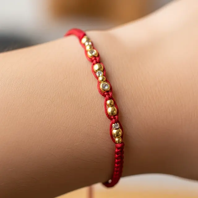 Gelang Emas Tipis Tali Merah 1,5 Gram