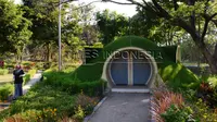 Tempat berswafoto di Taman Kebon Ratu Jombang. (Times Indonesia/Adhitya Hendra)