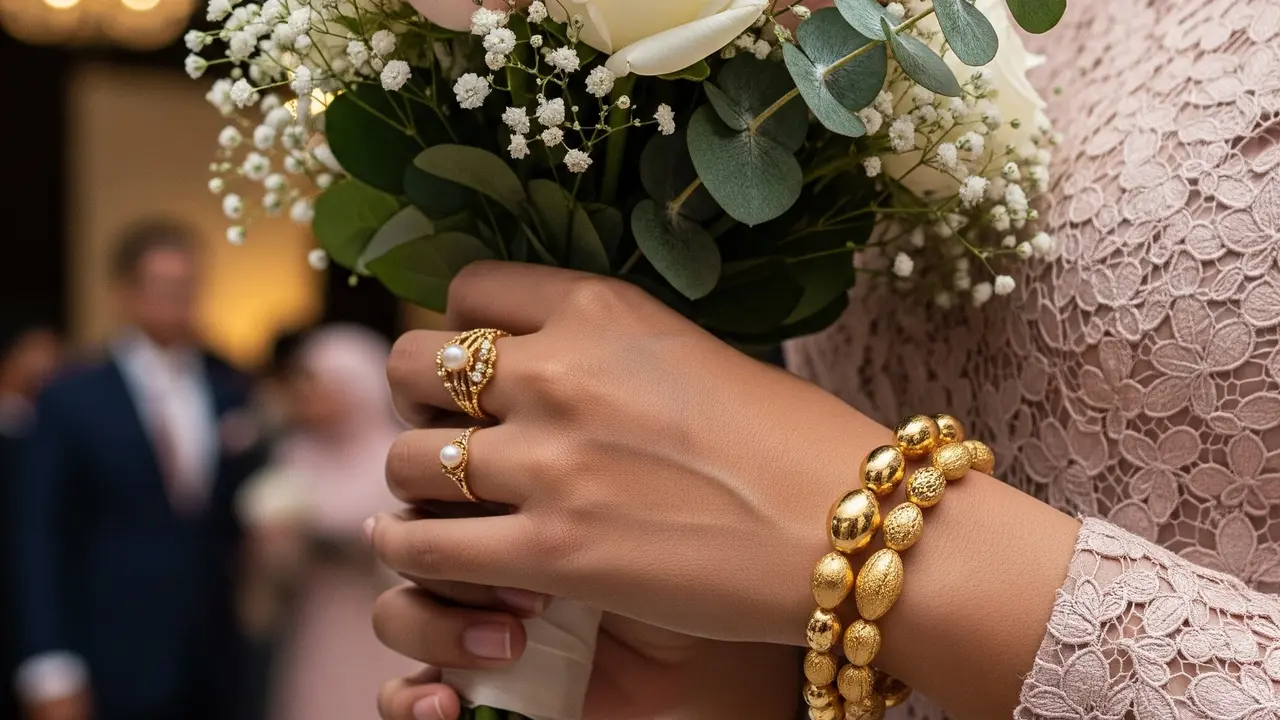 Gelang Emas Model Biji Lada