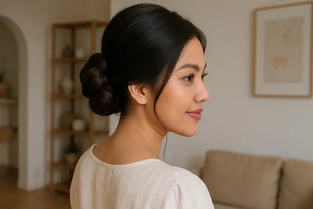4. Sanggul Half Up Low Bun