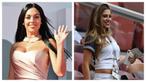 Foto kolase dua WAGs cantik Maria Zulay Salaues (kanan) dan Georgina Rodriguez yang akan ditunggu kehadirannya dalam ajang Euro 2020 (Euro 2021). (Foto: AFP)