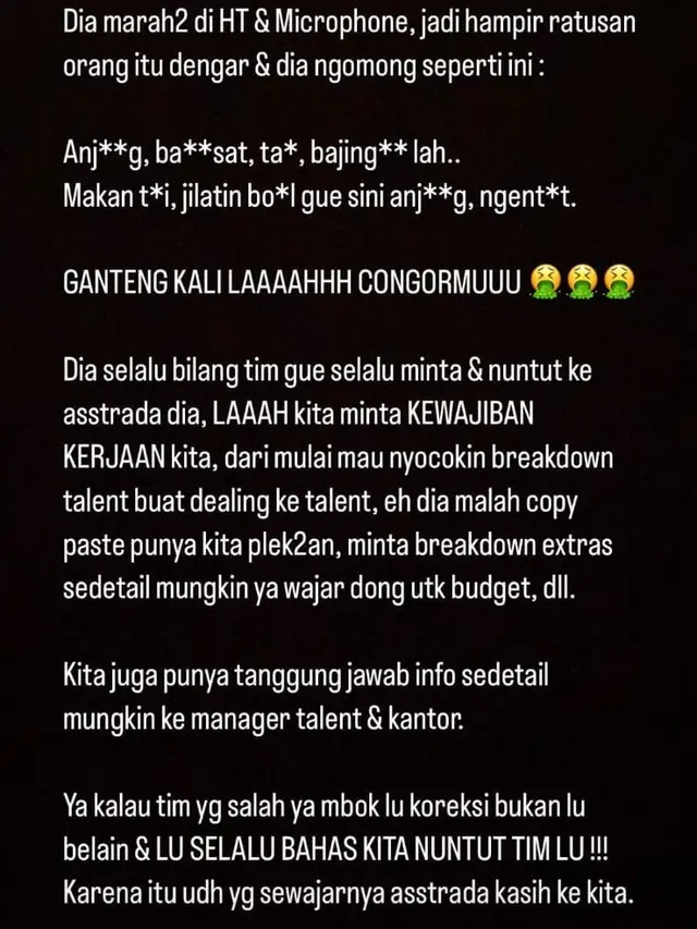 Unggahan Juandini Liesmita soal sutradara terganteng. (Foto: Dok. Instagram @juandini)