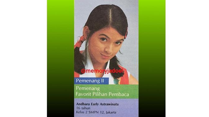 6 Potret Andhara Early saat Remaja, Bukti Cantik Tak Pernah Luntur (sumber: Instagram.com/memoryjadoel)