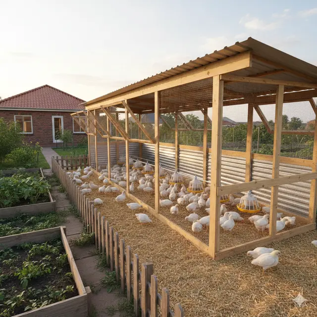 Desain kandang ayam (Foto: Gemini AI)