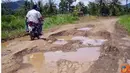 Citizen6, Jombang: Jalan rusak didepan Pabrik Plywood, Desa Ketanon, Kecamatan Diwek, Kabupaten Jombang, Jawa Timur. (Pengirim: Wijaya Putra)