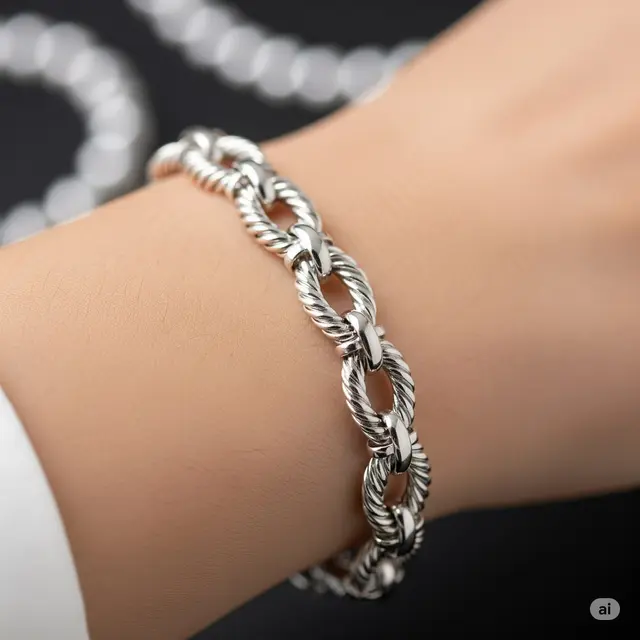 Model Gelang Emas Putih yang Lagi Trend. Foto: Gemini