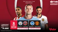 Live Streaming Semifinal FA Cup 2022-23 Manchester City Vs Sheffield, Manchester United Brighton di Vidio, 22-23 April