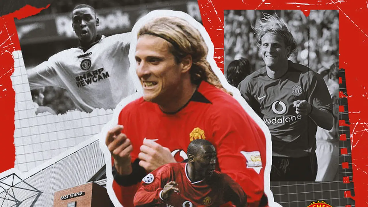 Manchester United - Ilustrasi Diego Forlan dan Andy Cole