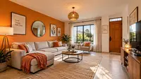 15 Kombinasi Warna Cat Rumah Orange yang Estetik dan Hangat
