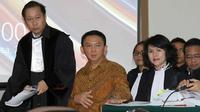 Pengadilan Negeri Jakarta Utara kembali menggelar sidang kasus penodaan agama dengan terdakwa Basuki Tjahaja Purnama alias Ahok, Selasa (24/1). (Liputan6.com/Pool/Tino Oktaviano)