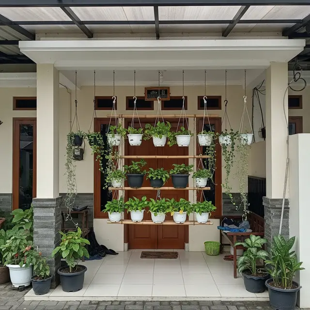 9 Desain Teras Sejuk dengan Tanaman Gantung, Hadirkan Kesejukan dan Estetika di Rumah