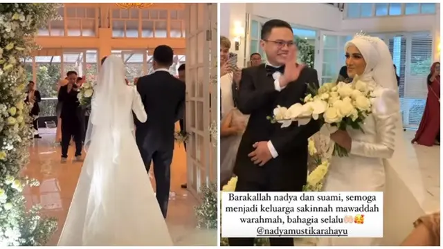 6 Potret Pernikahan Nadya Mustika dan Iqbal Fitrah, Keluarga Mempelai Wanita Tak Hadir