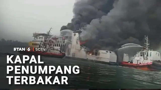 Kapal Penumpang Terbakar