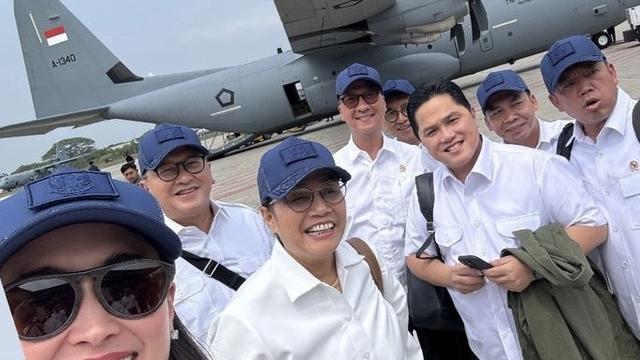 Gaya Kece Widiyanti Putri Wardhana Menteri Pariwisata saat Berangkat ke Magelang. [@widi.wardhana]