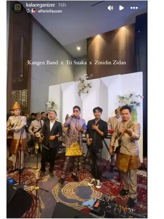 7 Potret Pesta Resepsi Kedua Andika Kangen Band dan Istri, Digelar Mewah di Hotel