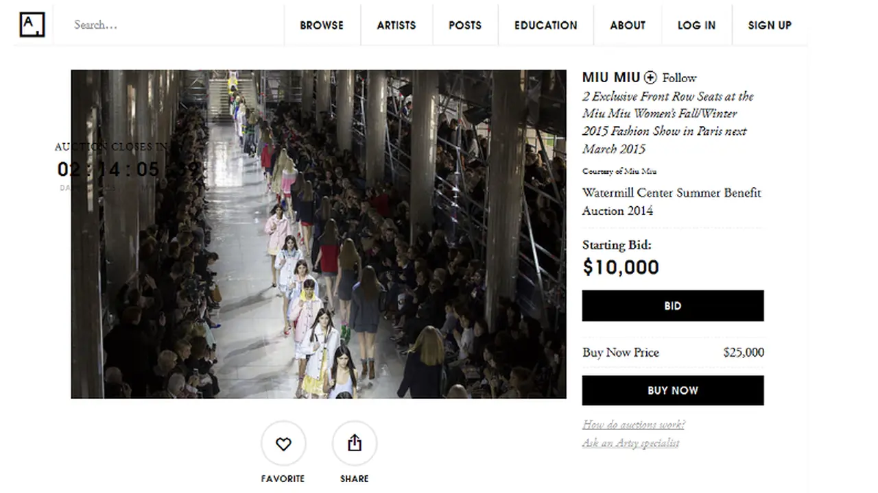 Front Row Seat Milan Fashion Week on Auction 0714 1