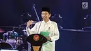 Presiden Joko Widodo memberikan paparan saat menghadiri konsolidasi calon legislatif Partai Kebangkitan Bangsa (PKB) Pemilu 2019 sekaligus haul Abdurrahman Wahid, Gus Dur di Balai Sarbini, Jakarta, Senin (17/12). (Liputan6.com/Faizal Fanani)