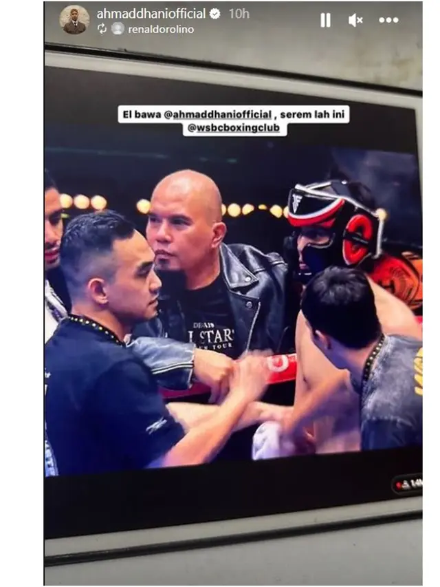 6 Potret Kemenangan El Rumi Tanding Tinju, Didukung Ahmad Dhani dan Maia Estianty