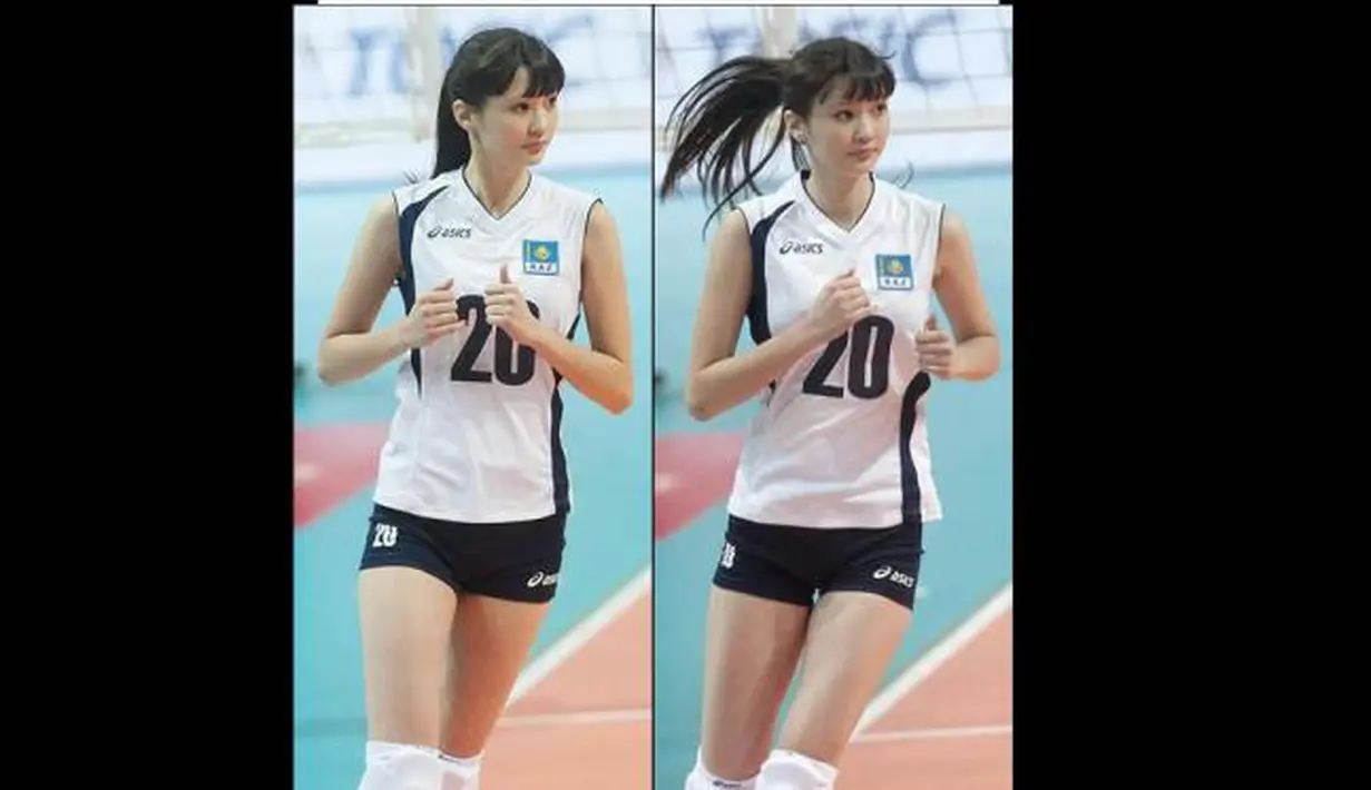 Sabina Altynbekova gadis cantik ini adalah atlet voli asal Kazahkhstan.  (Rabu) (23/7/14) (Instagram @altynbekova_11)