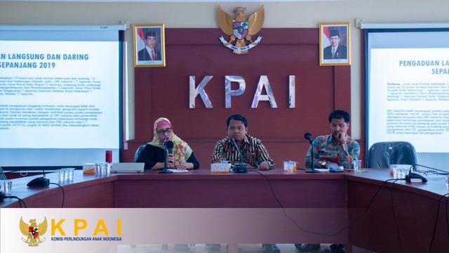 KPAI dalam konferensi persnya pada Rabu (30/10/2019), memaparkan sejumlah kasus kekerasan pada anak yang terjadi sepanjang 2019 (Dokumentasi KPAI)