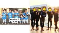Potret transformasi bayi kembar lima AIUEO yang viral tahun 2016. (Sumber: TikTok/@aiueosfamily)