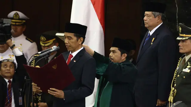 Suasana Pelantikan Jokowi dan Jusuf Kalla