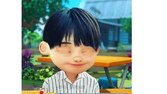 6 Editan Foto upin da Ipin Jadi Oppa Korea Ini Geleng Kepala