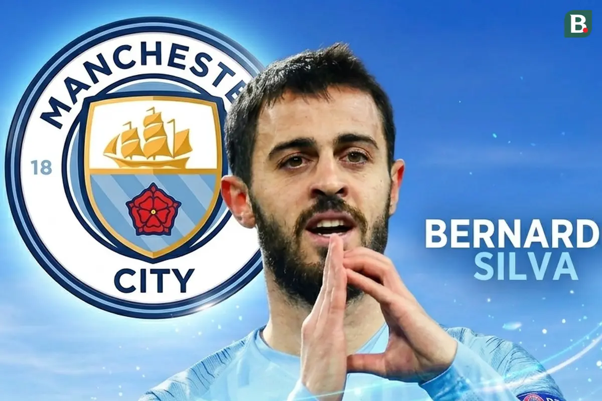 Ilustrasi Bernardo Silva di Manchester City. (Bola/AFP/Gemini)