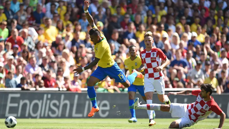 FOTO: Gol Neymar dan Firmino Antar Brasil Bungkam Kroasia